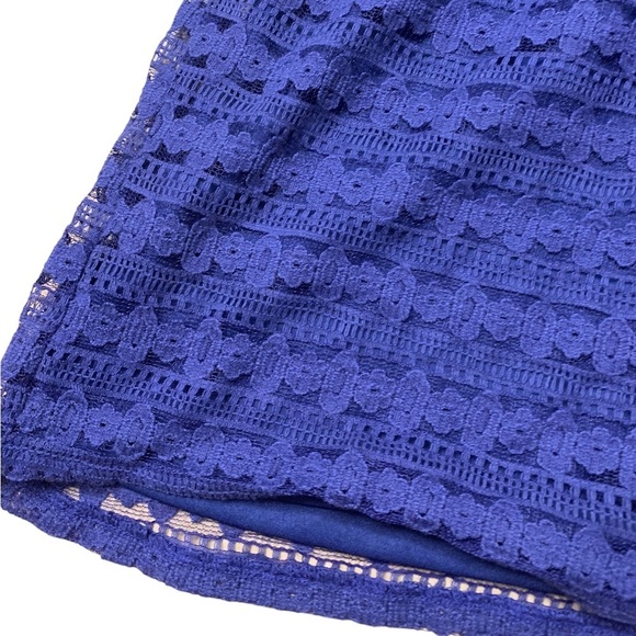 GAP | Knit Blue Dress Size 6 Elastic Waist Two Layer Cotton Blend - Picture 2 of 11